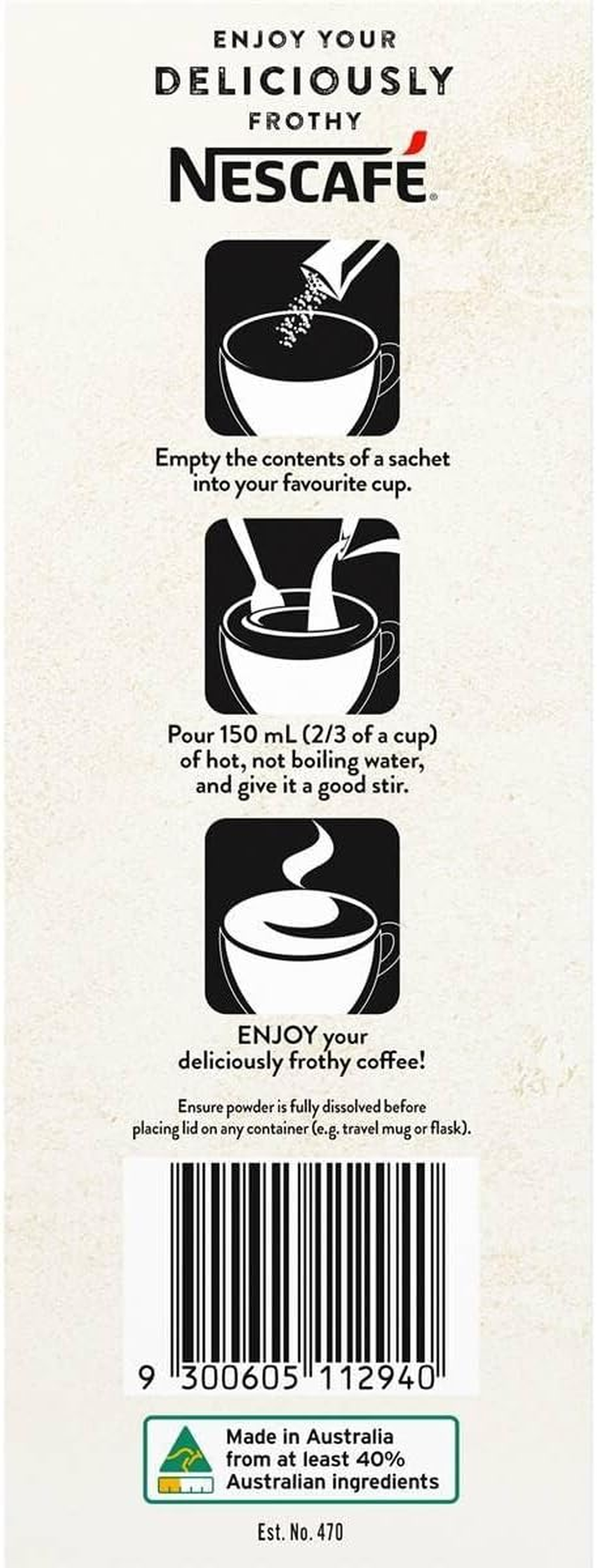 NESCAF&Eacute; Mocha Instant Coffee Mixes Sachets 26 Pack image number 2