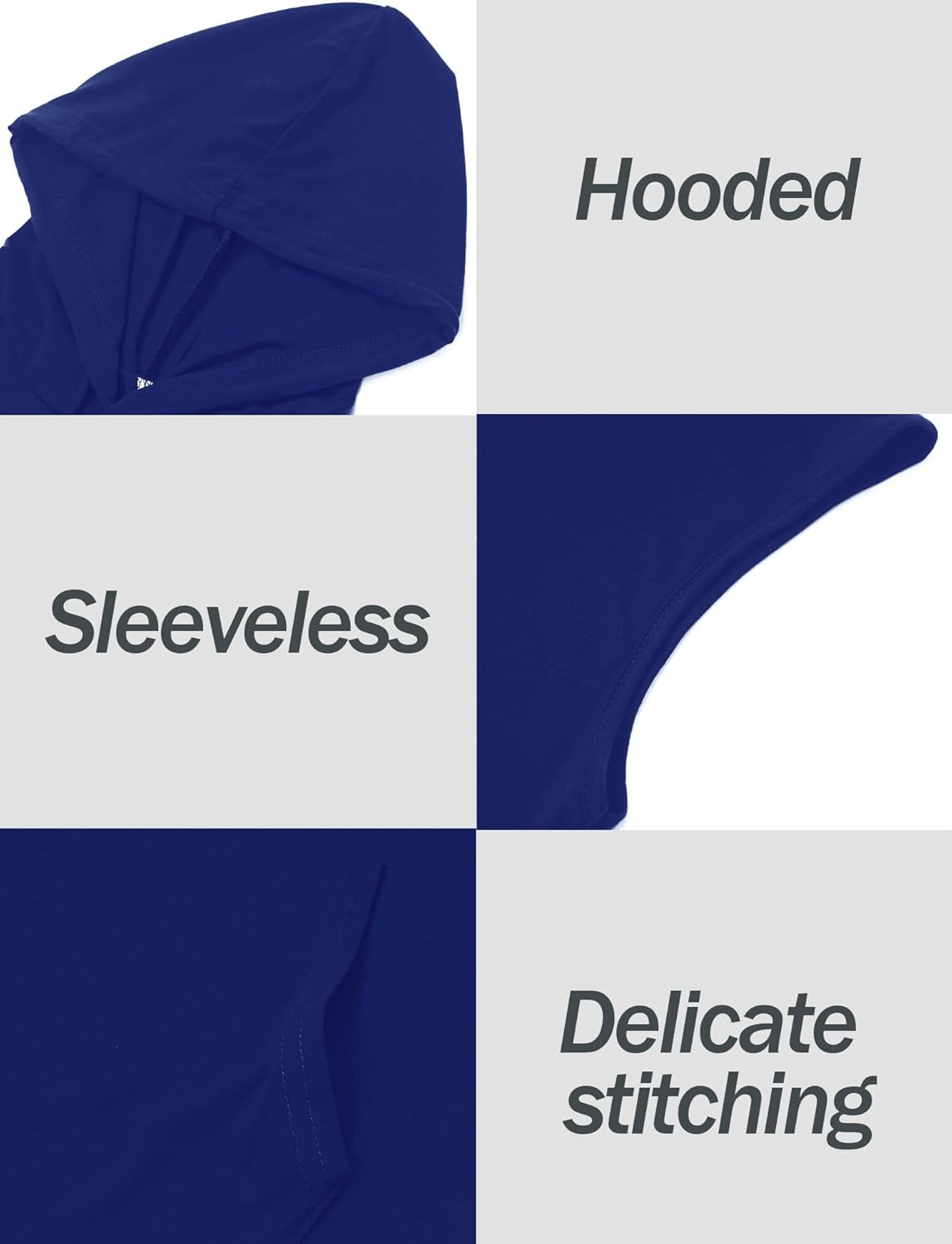 FEOYA Men'S Hooded Tank Tops Sleeveless T-Shirts Gym Vests Top Breathable Quick Dry for Workout Running Bodybuilding Athletic Sport Shirts Drawstring Sweatshirt with Pockets image number 5