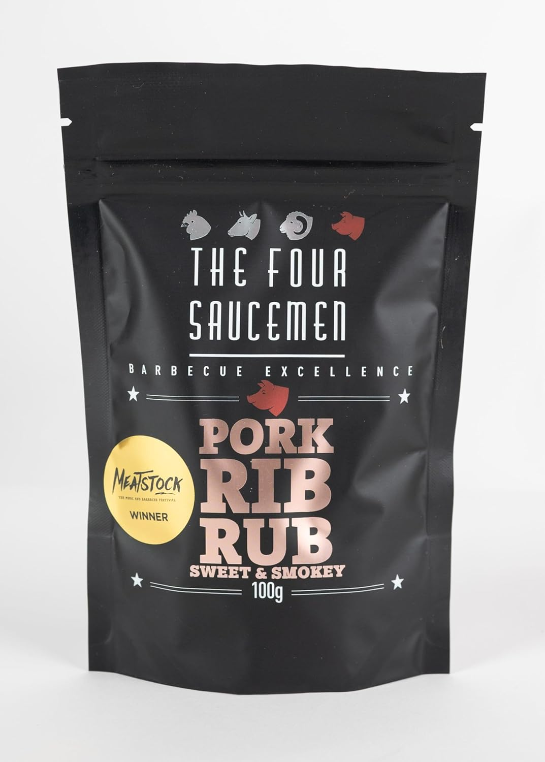 The Four Saucemen BBQ Rub Gift Box - Premium Meat Seasoning Set with Pork, Chicken, Beef, Lamb Rubs & Steak Cooking Guide image number 1