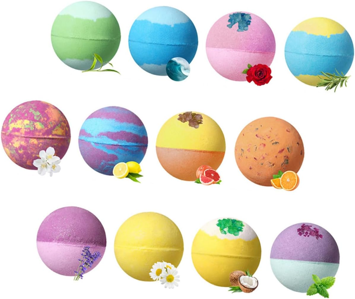 12Pcs Colorful Organic Bath Spa Bubble Bathing for Relaxation Natural Ingredients Fun Animal Models for Bathing Foot Soaks