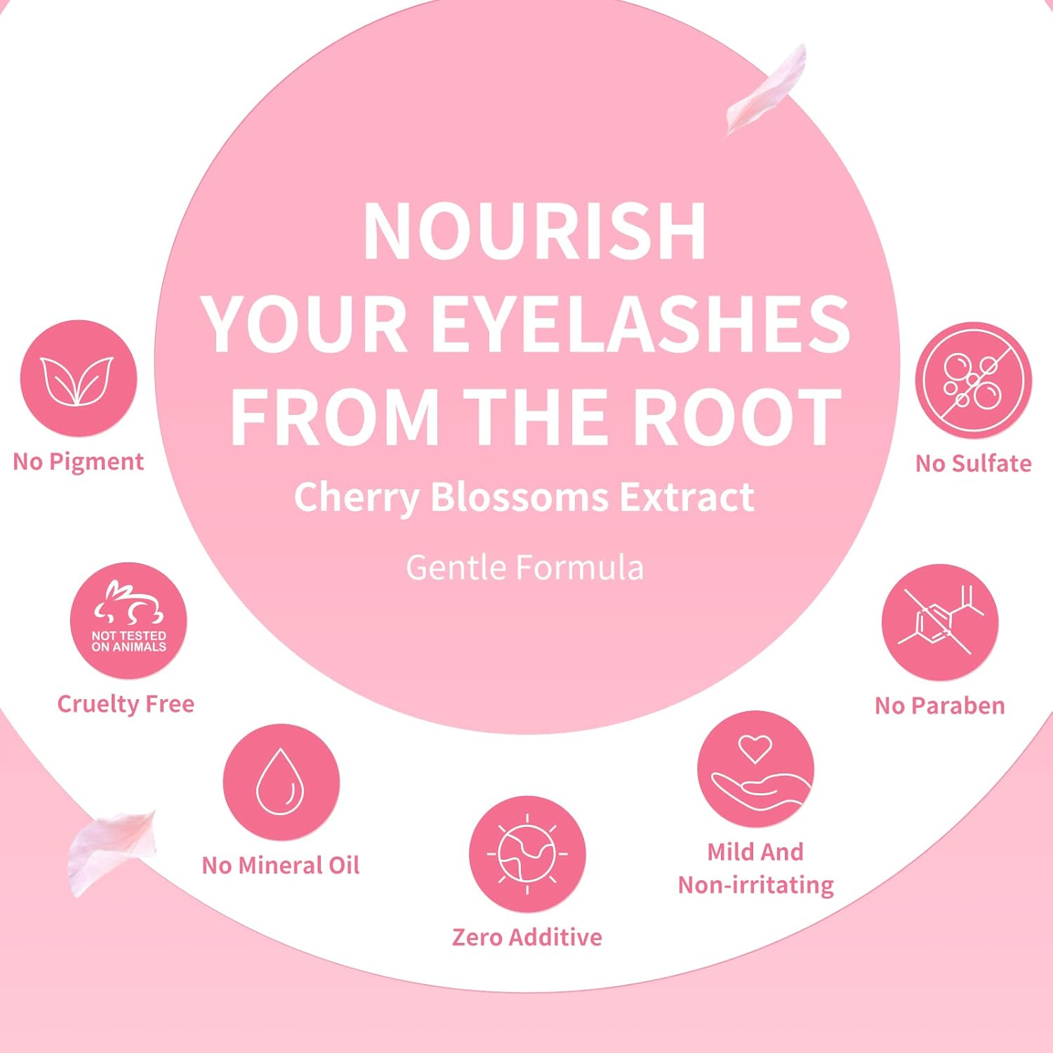 Eyelash Extension Cleanser, Upgraded Eyelash Extension Shampoo 60Ml+Mascara Wand+Brush Eyelash Foam Cleanser for Extensions and Natural Lashes,Paraben & Sulphate Free, Salon and Home Use image number 1