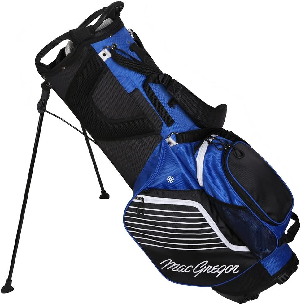 Macgregor Golf VIP 14 Divider Stand Carry Bag with Full Length Dividers - Blue/White/Red image number 3