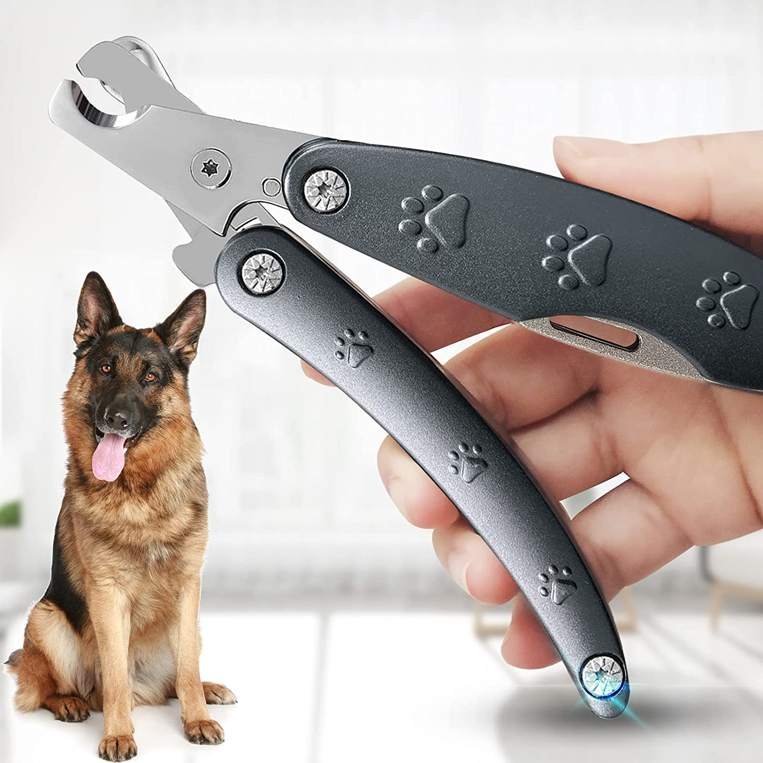 Dog Nail Clippers for Sensitive Dog, Sharpest Dog Nail Trimmer [Cut the Nails like Butter] Low Noise, Heavy Duty Dog Toenail Clippers for X Large Medium Small Size Breed < 300Lb with Thick Nail