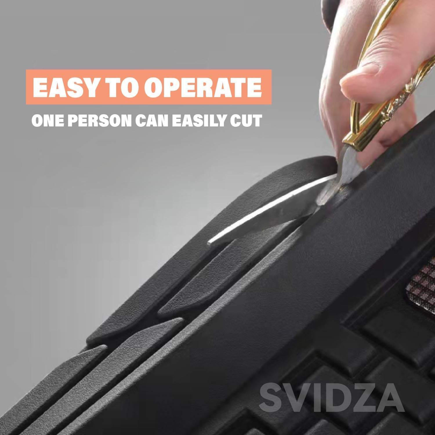 Car Floor Mats, Adjustable Size Automotive Foot Pads, All-Round Protection, Universal Floor Mats for Cars, Trucks, and Suvs - Black image number 1