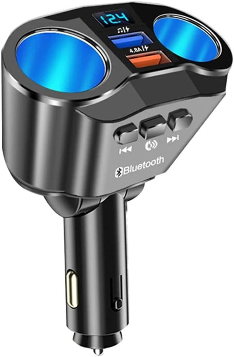 Polarlander FM Transmitter Modulator Bluetooth Handfree Car MP3 Player Radio Adapter Dual USB Cigarette Lighter for Cellphone Tablet image number 3