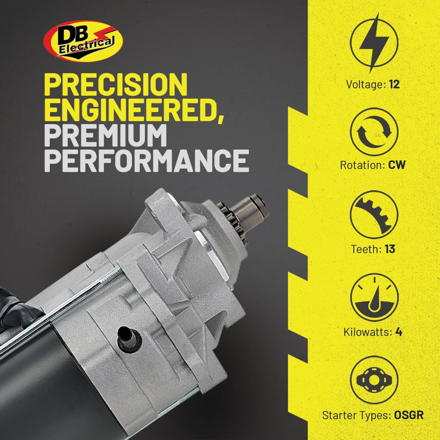 DB Electrical Starter 410-52057 Compatible With/Replacement for Ford E-Series Vans 1995-2003, Excursion 2000-2003, F-150 Pickup 1994-1998, F-250 Super-Duty 1999-2003 228000-8420, 17802N image number 2