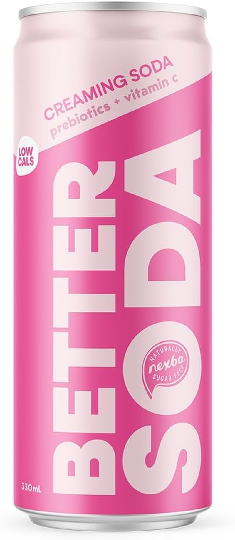 Nexba Better Soda &ndash; Creaming Soda &ndash; All Natural Sugar Free &ndash; 24 X 330Ml Cans image number 1