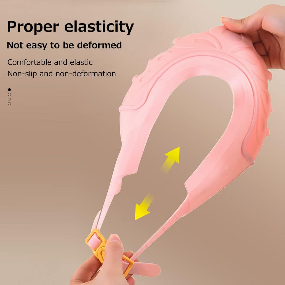 Cute Unisex Shower Cap for Kids, Soft Adjustable Baby Hair Washing Guard Bath Shield Reusable Waterproof Shampoo Hat Visor Hat for Eye and Ear Head Protection image number 4