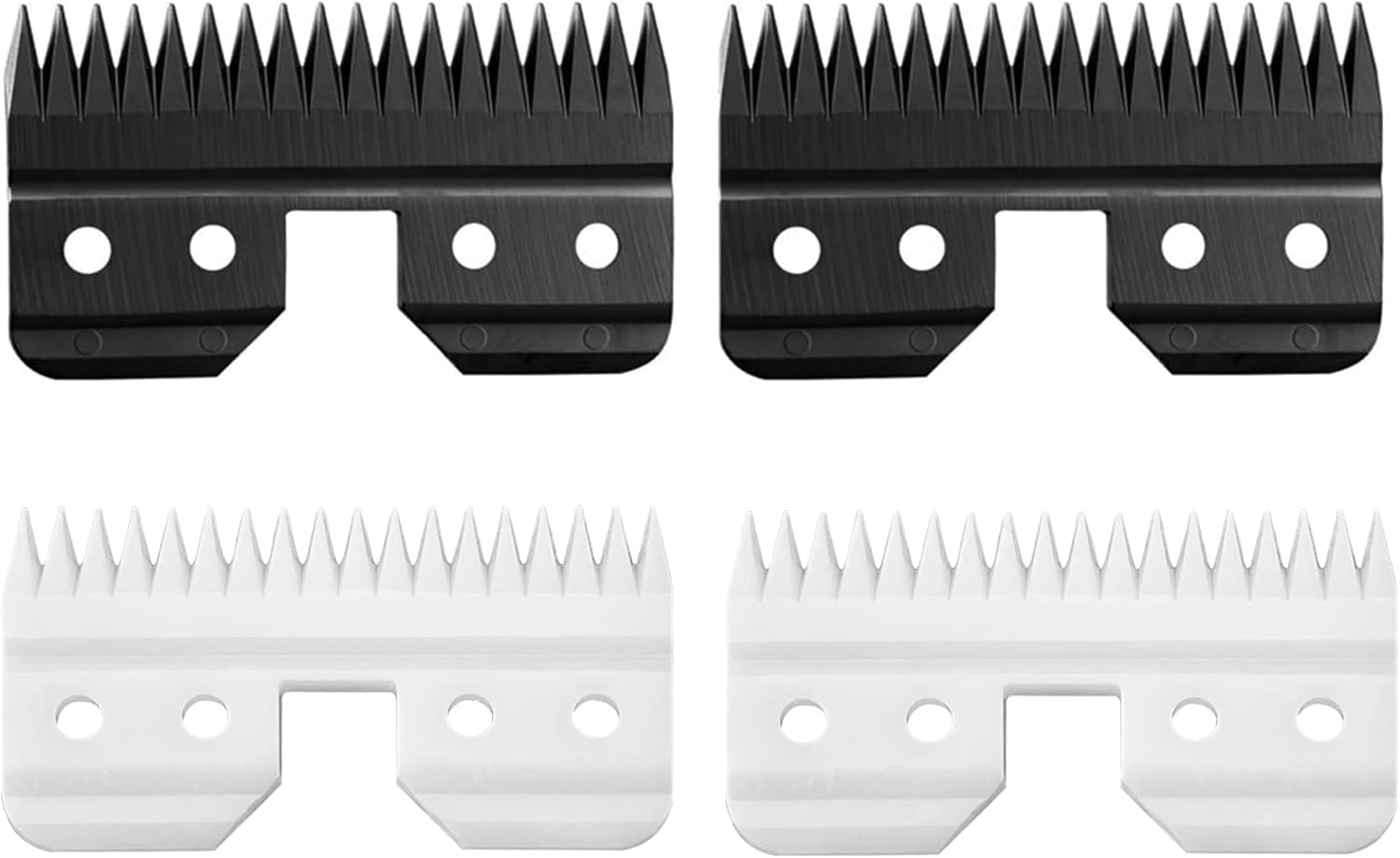 4Pcs Oster Fast Feed Clipper Ceramic Blade - Pet Dog Cat Grooming Clipper Replacement Blades, for A5 Trimmer Series, for Andis 18 Teeth Detachable Ceramic Blade Part, for Wahl KM2 KM5 KM10 image number 2
