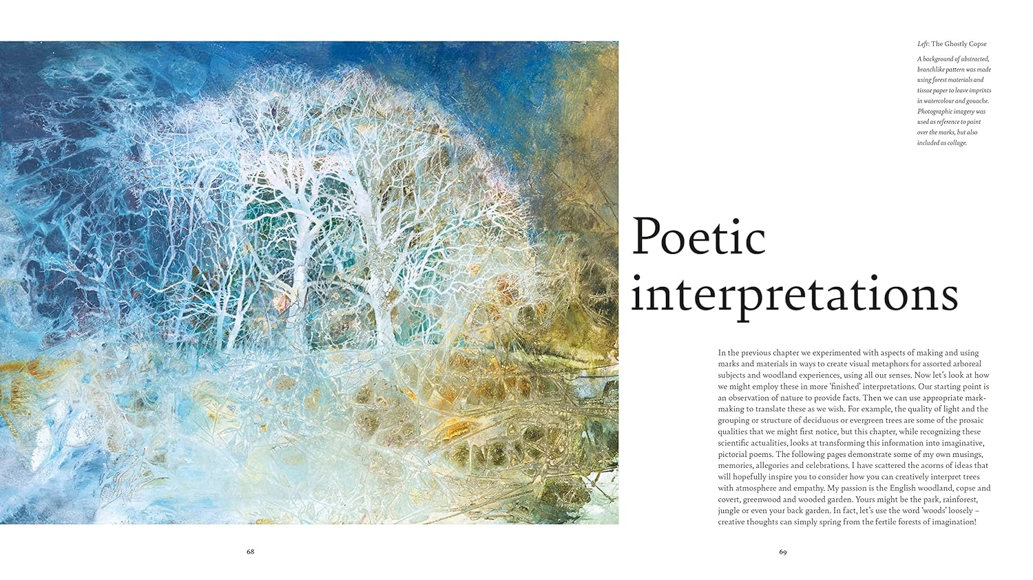 Poetic Woods: Experimental Watercolour and Collage image number 2