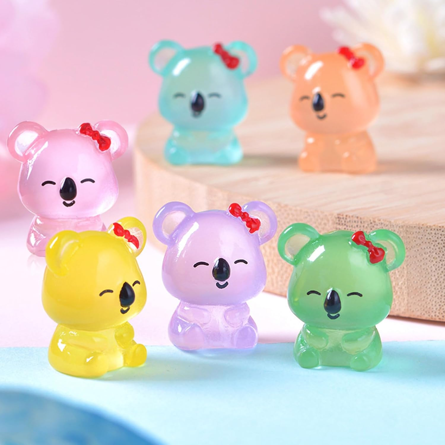 24PCS Mini Resin Koala Figurines Glow in the Dark Tiny Resin Animals Cute Mini Koala for Home Garden Dollhouse Ornament Cake Toppers Birthday Party Favors Gifts image number 3