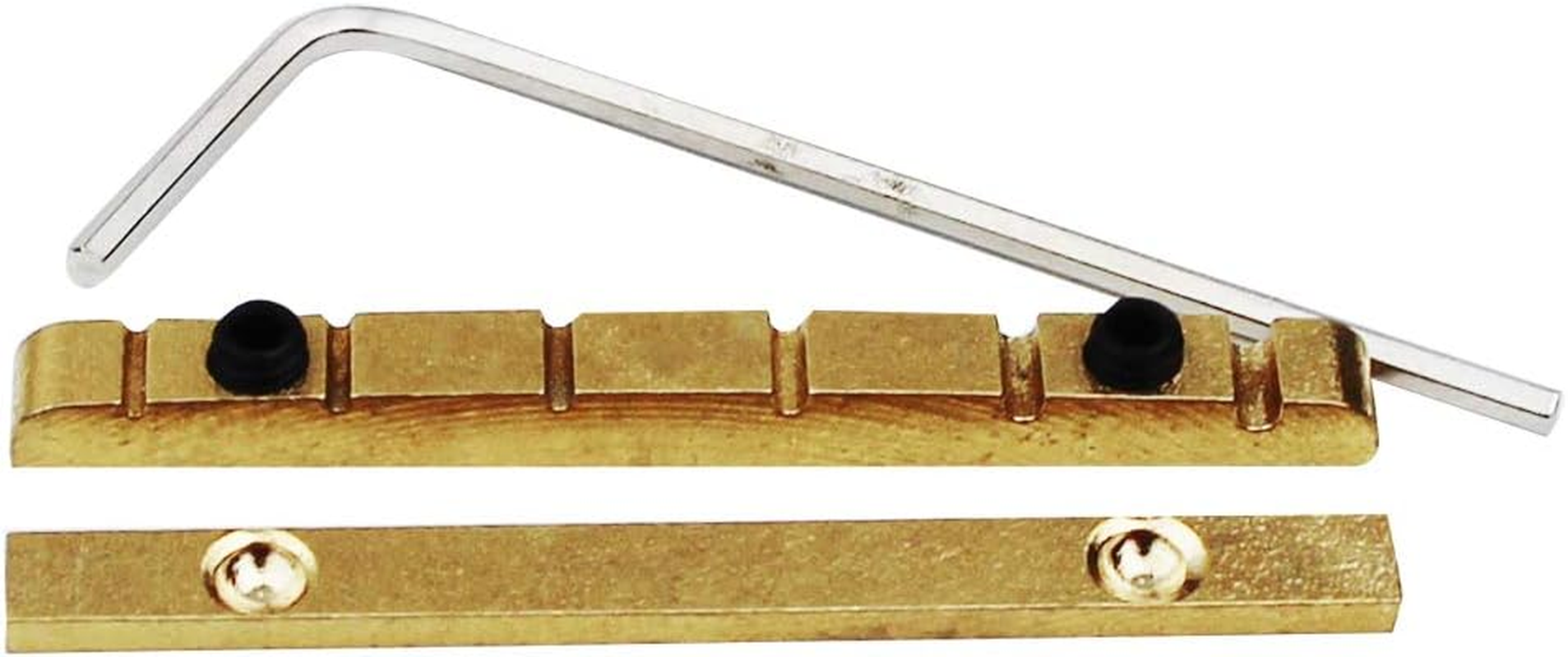 Guyker 42Mm Adjustable Guitar Nut - Bell Brass Nut (42 X 3.5Mm) Split Regulation Replacement Parts Compatible with Stratocaster Strat ST Style Guitar