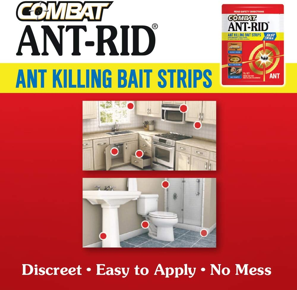 Combat Ant-Rid Bait Strips, with Fast Kill Action, Insecticides, 10G, 10 Pack image number 2