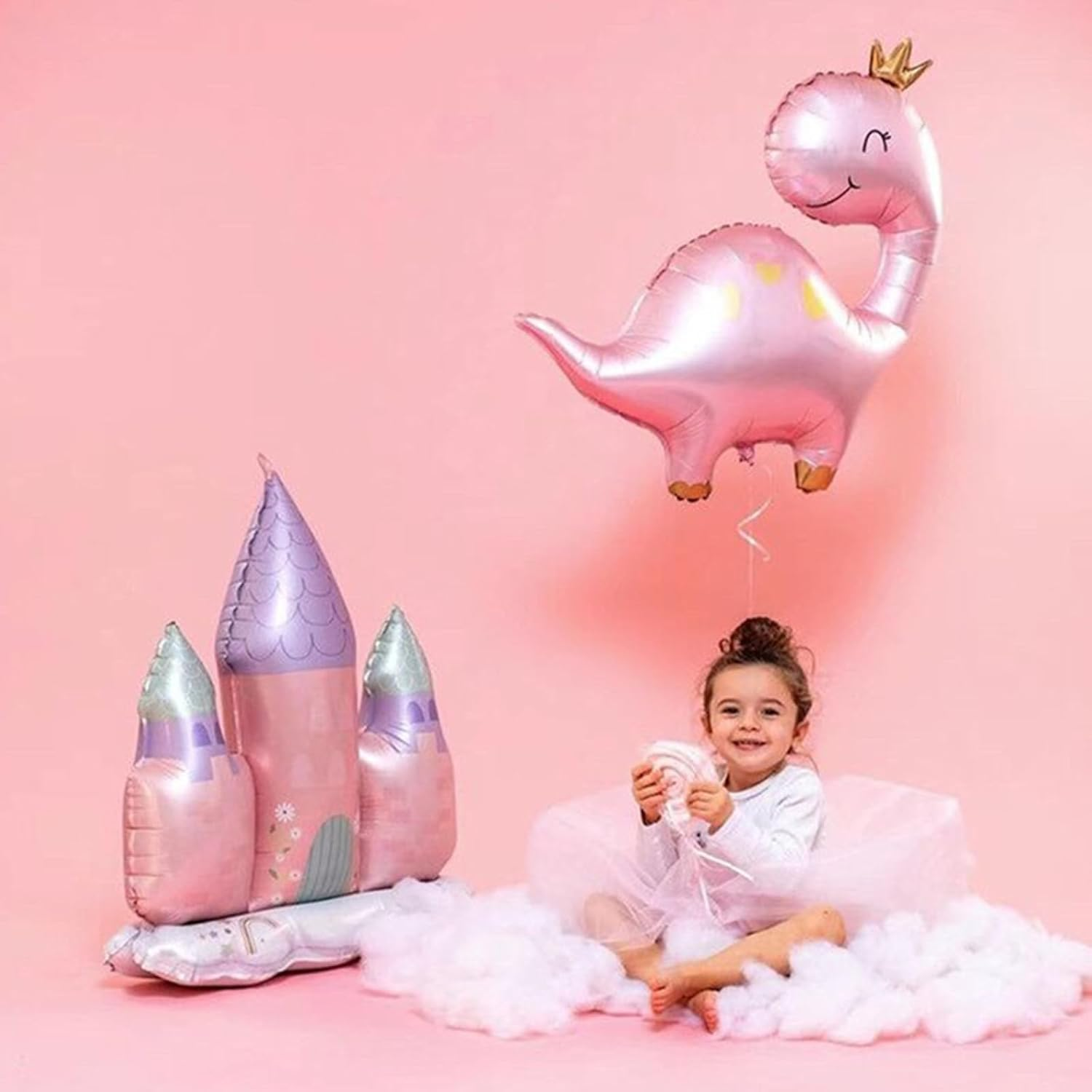 Princess Castle Standing Foil Balloon, Large Format Foil Balloon Birthday Decoration, Castle Balloons Party Decoration Children'S Birthday for Boys Girls and Adults (Pink) image number 6