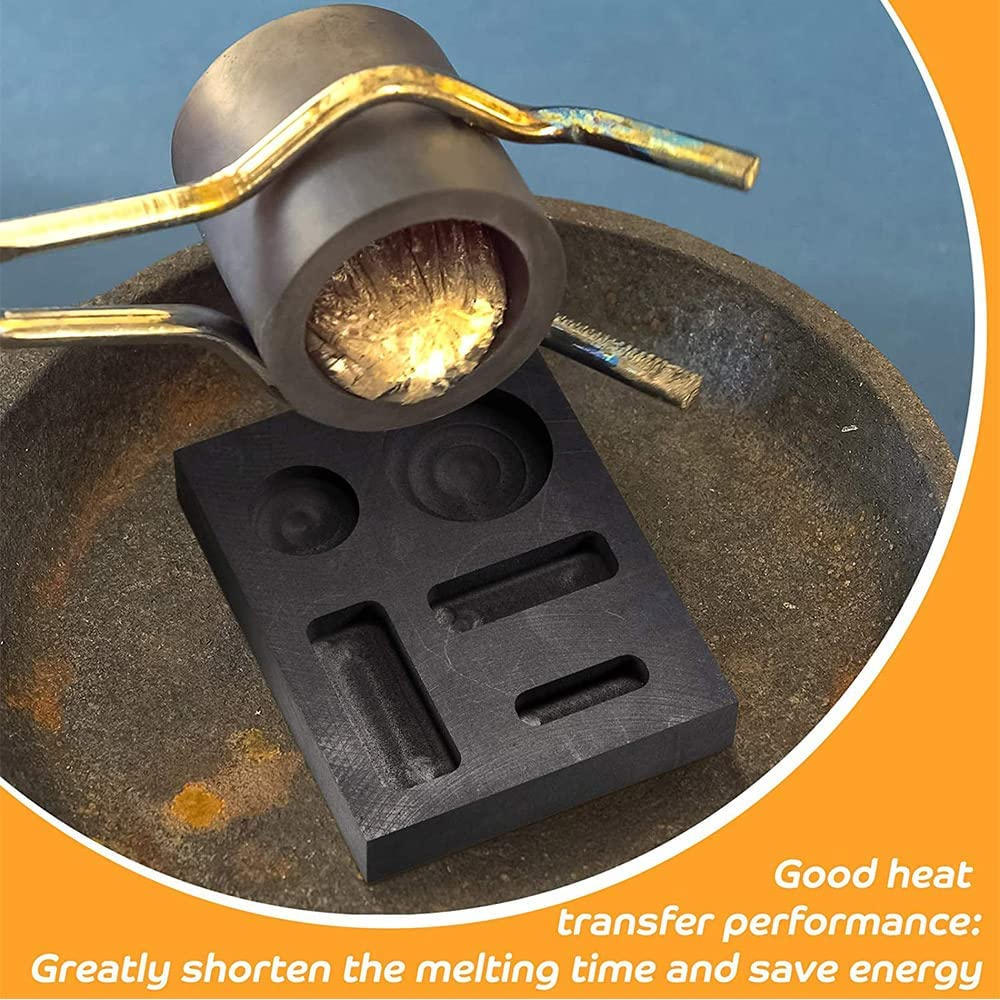 Crucible Graphite Square Melting Casting Refining Ingot Mould Gold Silver Copper image number 6
