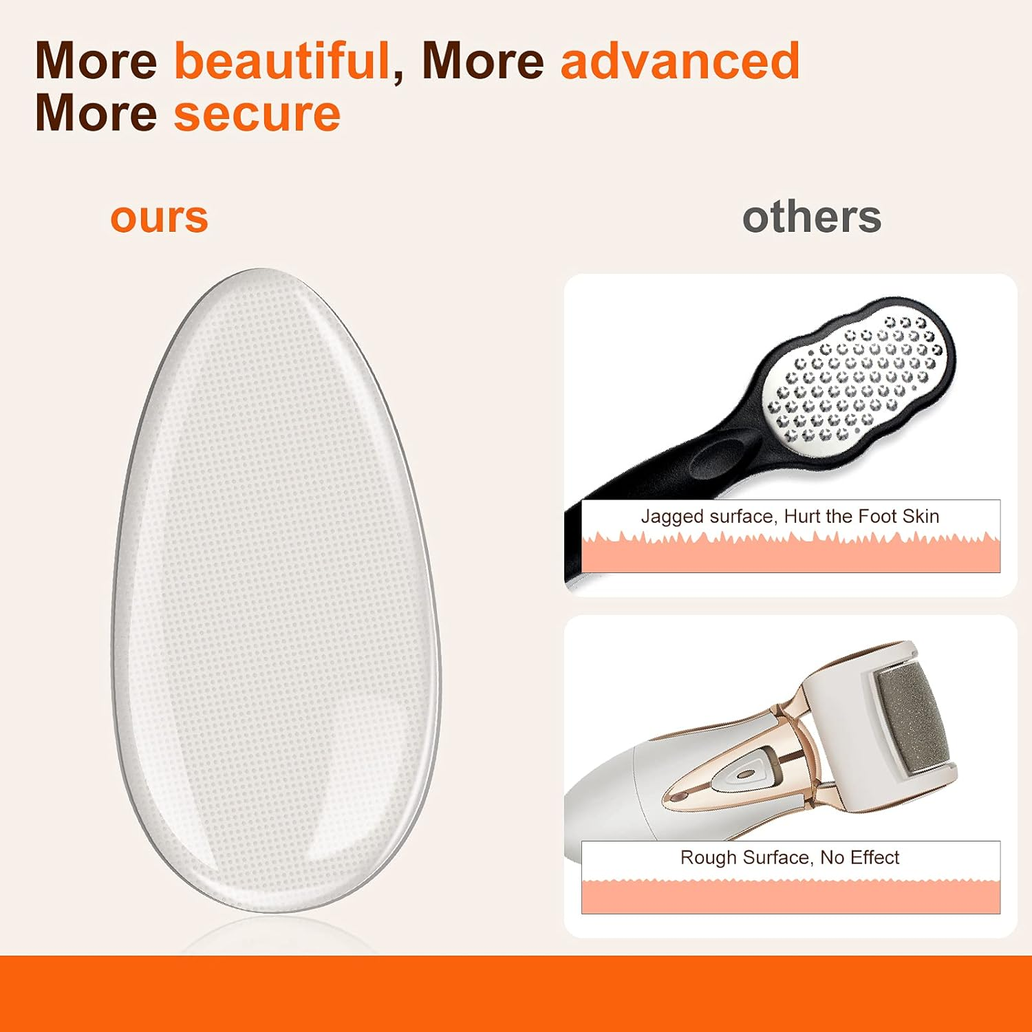 Nano Foot File Callus Remover- Glass Professional Pedicure Scrubber, Foot Hand Care Pedicure Tool with Nano Nail Files, Scrubber for Feet Dead Skin, Cracking, Hard Cracked Dry Skin Removal image number 4