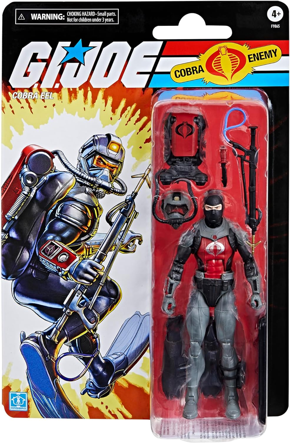 G.I. Joe Classified Series Retro Cardback Cobra EEL, Collectible 6 Inch Action Figure with 7 Accessories image number 5