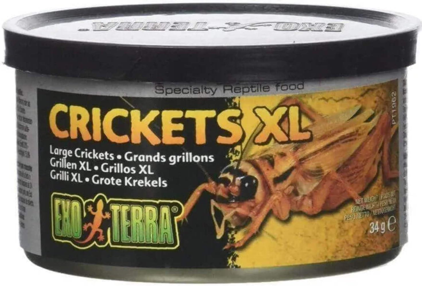 Exo Terra Reptiles Canned Food Large Crickets 1.2-Ounce