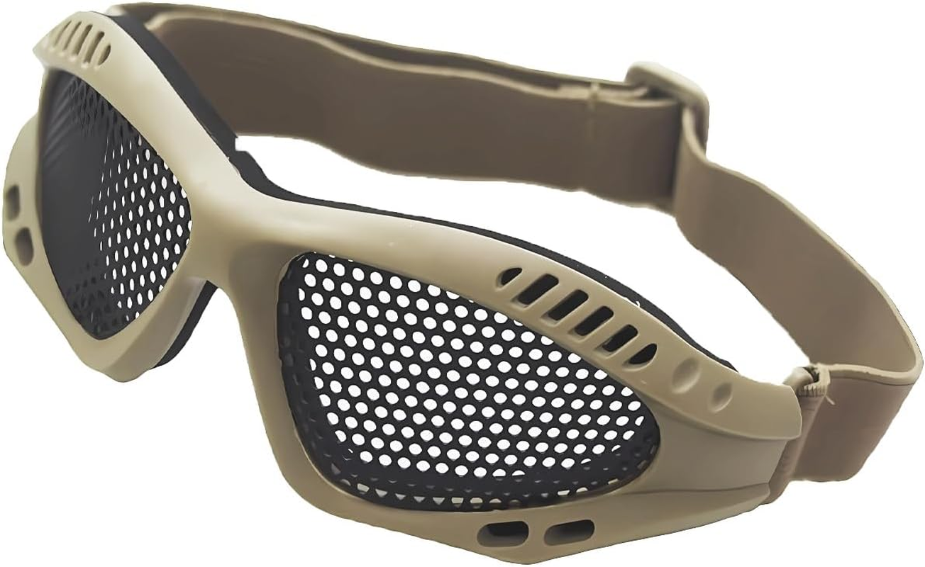 Wokyo Cs Safety Mesh Goggles High Density Metal Mesh Pattern Goggle Safety Glasses for Outdoor Games Sports Cycling