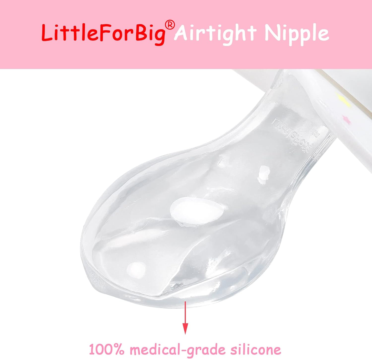 Littleforbig Bigshield Generation-Ii Big Sized Pacifier White Little Circus Carousel Pattern image number 2