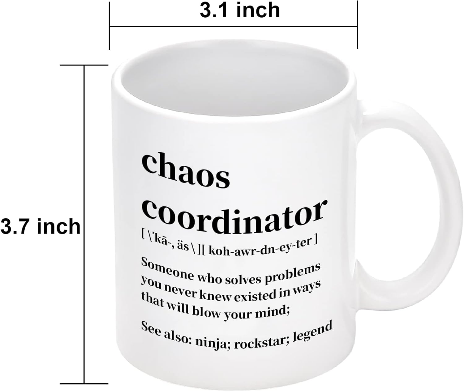 Cabtnca Chaos Coordinator Mug - Office & Teacher Gifts, 11Oz image number 4
