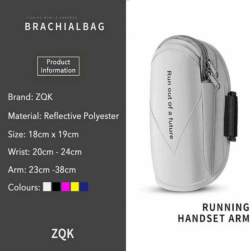 Universal Outdoor Sports Armband Case Phone Holder Gym Running Jogging Arm Band - Durable, Water-Resistant Phone Holder- Fits 5.5" to 6.1" Devices image number 2