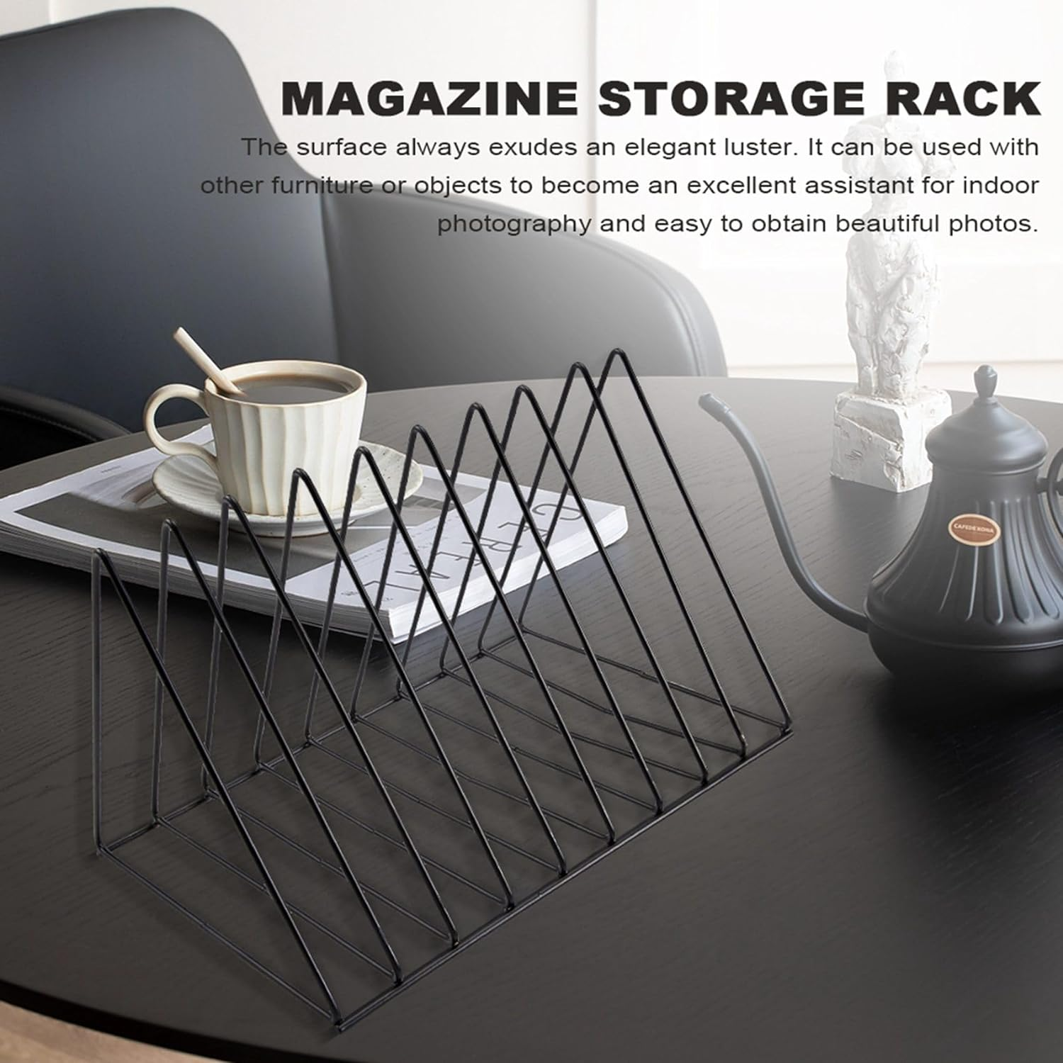 Vinyl Record CD Storage Rack Album Display Rack Multifunctional Vertical European Art Collection image number 2