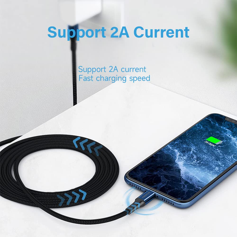 Nokia Pro Cable P8200A Braided USB C Cable, Type a to USB C Fast Charger [Thickened Copper Core] [Real 6A High Current] Fast Charge Cord for Samsung, Nokia Switch and All Type C Devices-Blue