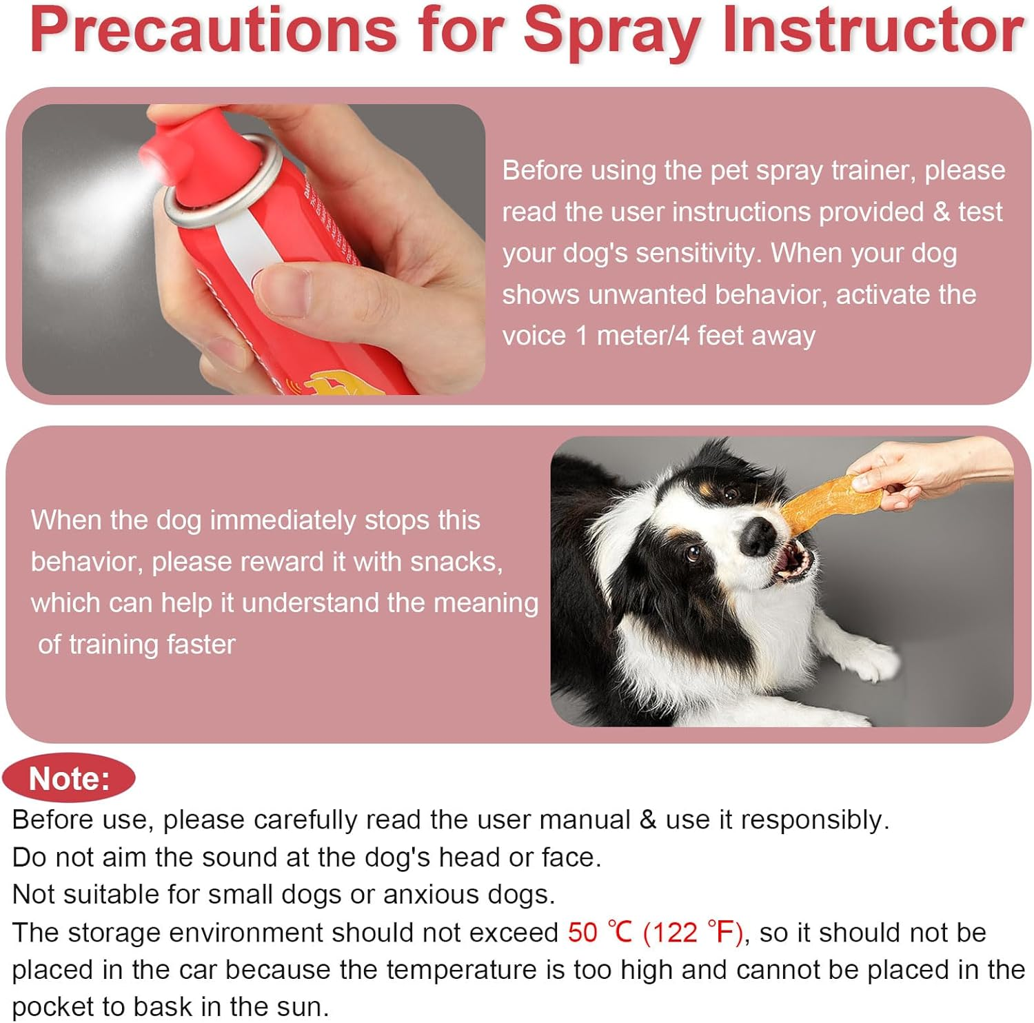 Corrector Spray Dog Trainer, 80Ml 1 Pack Dog Corrector Spray for Dogs to Stops Barking, Jumping up Attacks & Unwanted Dog Behaviour Humane Effective