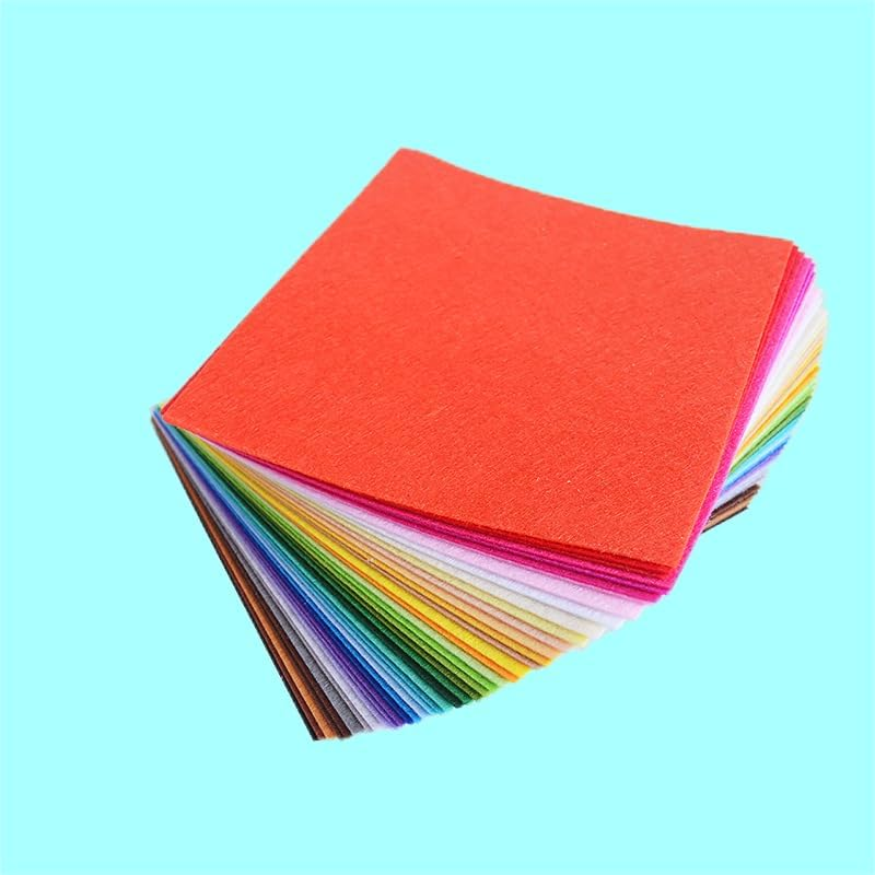 20 Pcs Felt Fabric Sheets,1Mm Thickness,20 Colors Soft Craft Felt Squares 15Cm * 15Cm Nonwoven Fabric for Craft Work DIY Patchwork Sewing image number 2