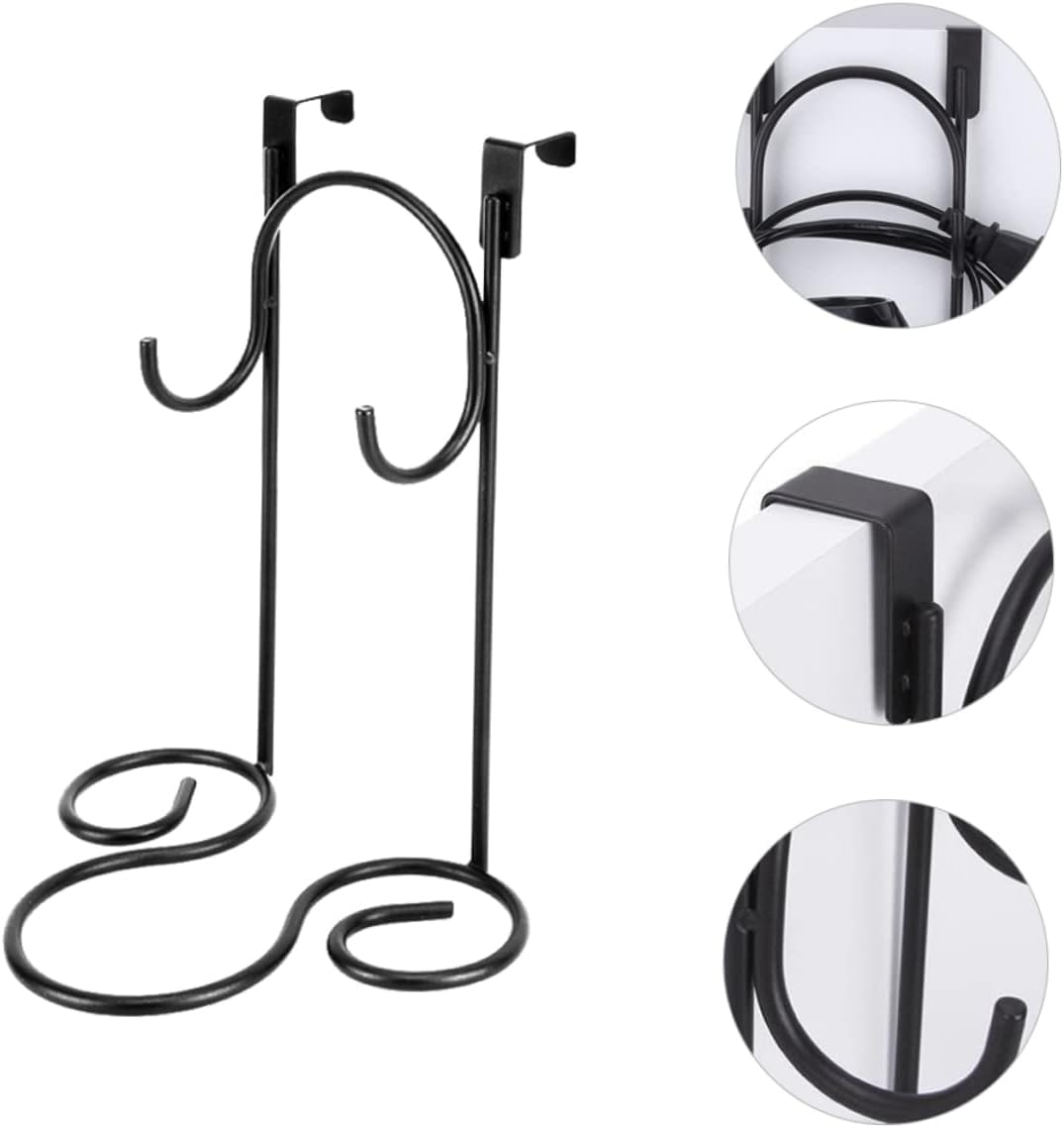 Strong Capacity Hair Dryer Rack Wall Mount Holder Bathroom Accessory Door Hanger Stylish image number 3