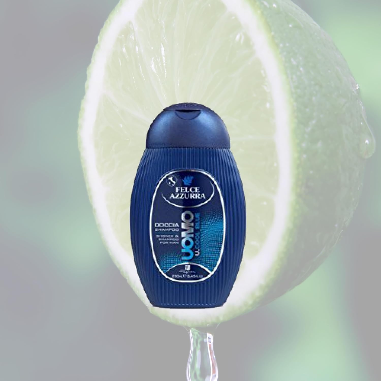 Felce Azzurra Man Shower Gel Cool Blue 2 in 1 Energising Shower Gel and Shampoo with Refreshing Fragrance for a Good Start to the Day - Pack of 1 (1 X 250 Ml) image number 1