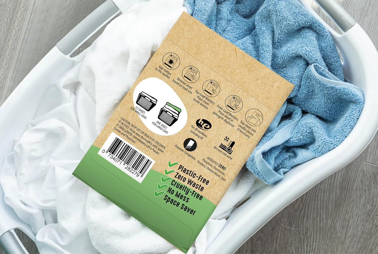 Laundry Detergent Sheet, Fresh Linen Scent, Biodegradable, Eco Friendly, Travel Size image number 2