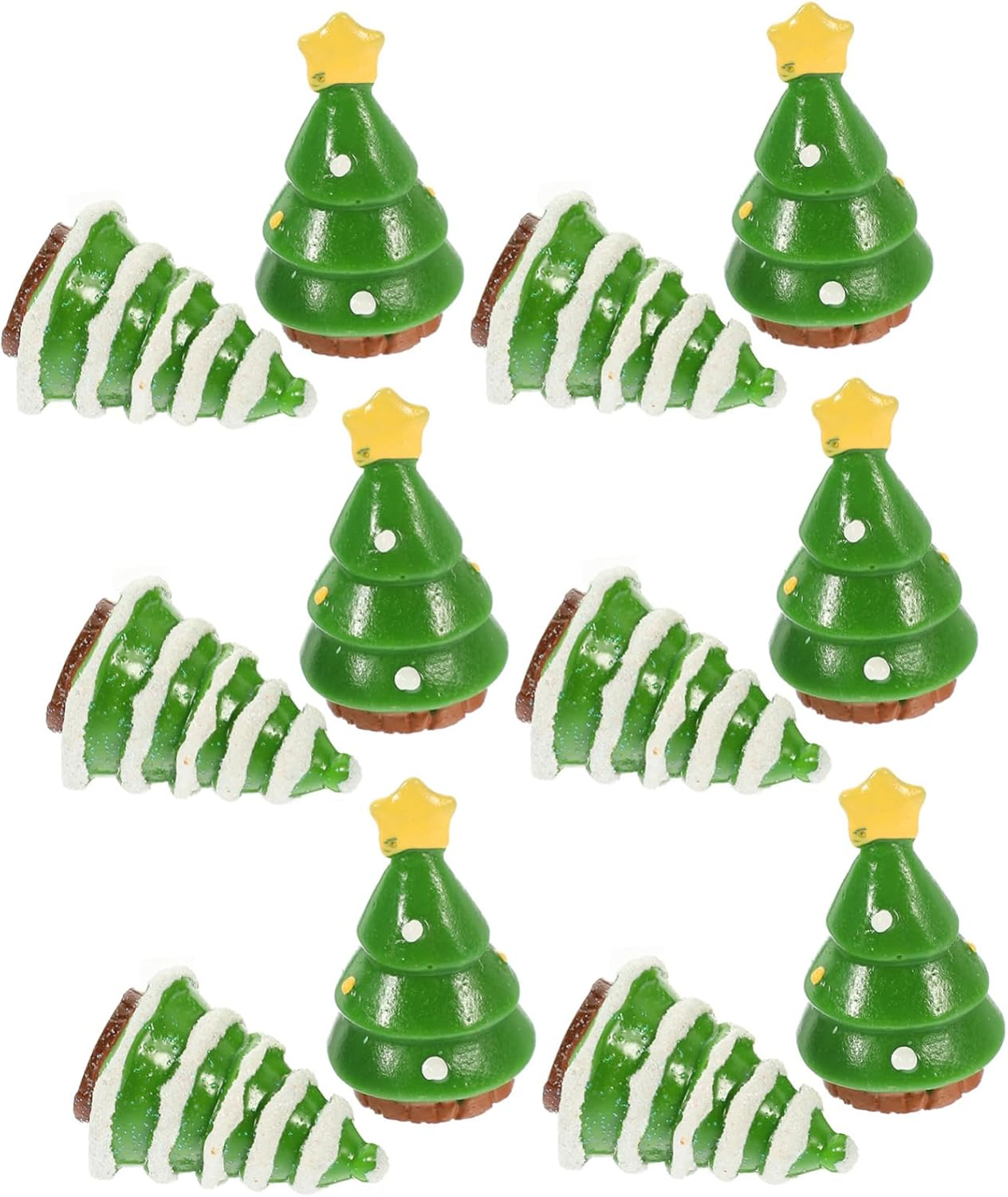 WOONEKY Desktop Christmas Tree Decorations Set 12Pcs Santa Claus Snowman Mini Xmas Tree Ornaments Festive Home Decor image number 6