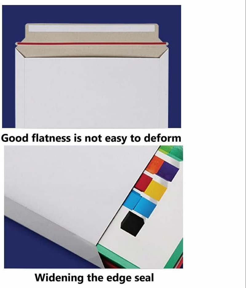 AIMALL 50 Pcs Card Mailer 01 160 X 240Mm 300GSM Envelope C5 A5 Size Tough Bag Replacement, Self-Seal Closure image number 4