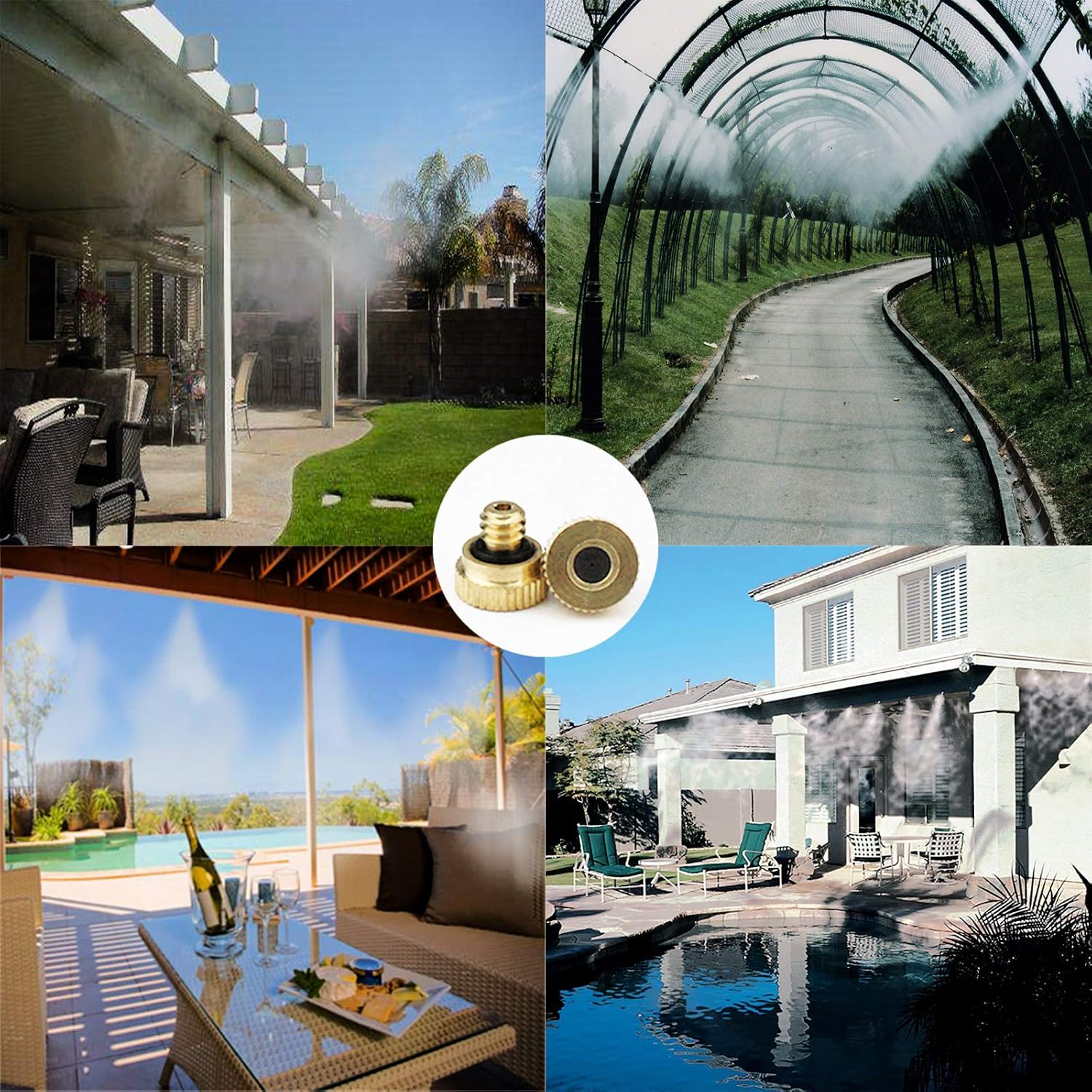 Misting Nozzles for Outdoor Cooling System Outdoor Cooling Nozzle, UNC 10/24 Brass Misting Nozzles 0.012" Orifice (0.3Mm), 30 Pcs image number 4