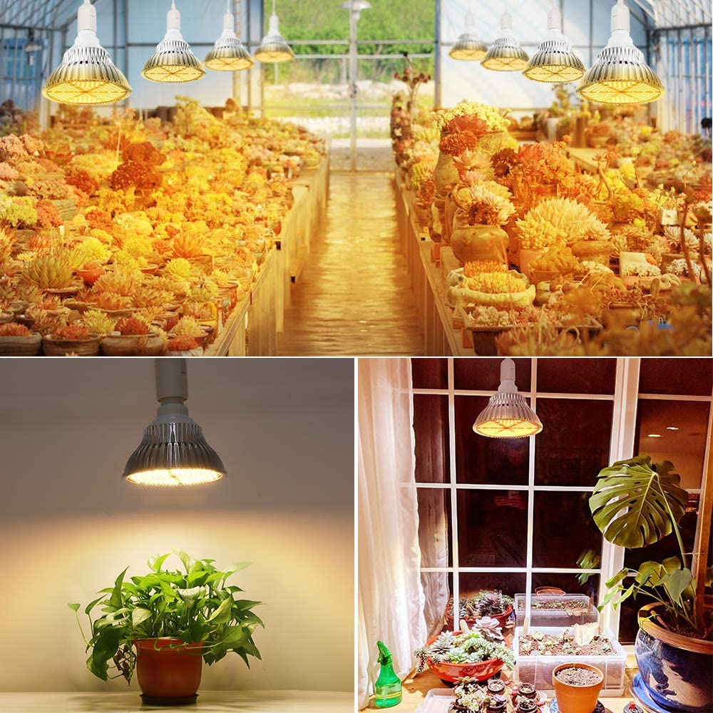 120W LED Grow Light Bulb, Sunlike Full Spectrum Plant Light Bulb 180 Leds Grow Lamp for Indoor Plants Vegetables and Seedlings, E26/E27 Base Grow Light for Greenhouse, Organic Soil, Hydroponics image number 5