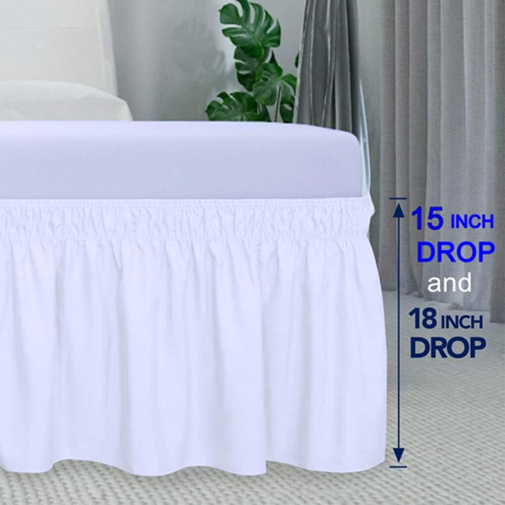 Easy to Clean and Fitting Bed Skirt for Elegant Bedroom Easy to Install Polyester Deep Frilled Valance Fitted Sheets image number 5