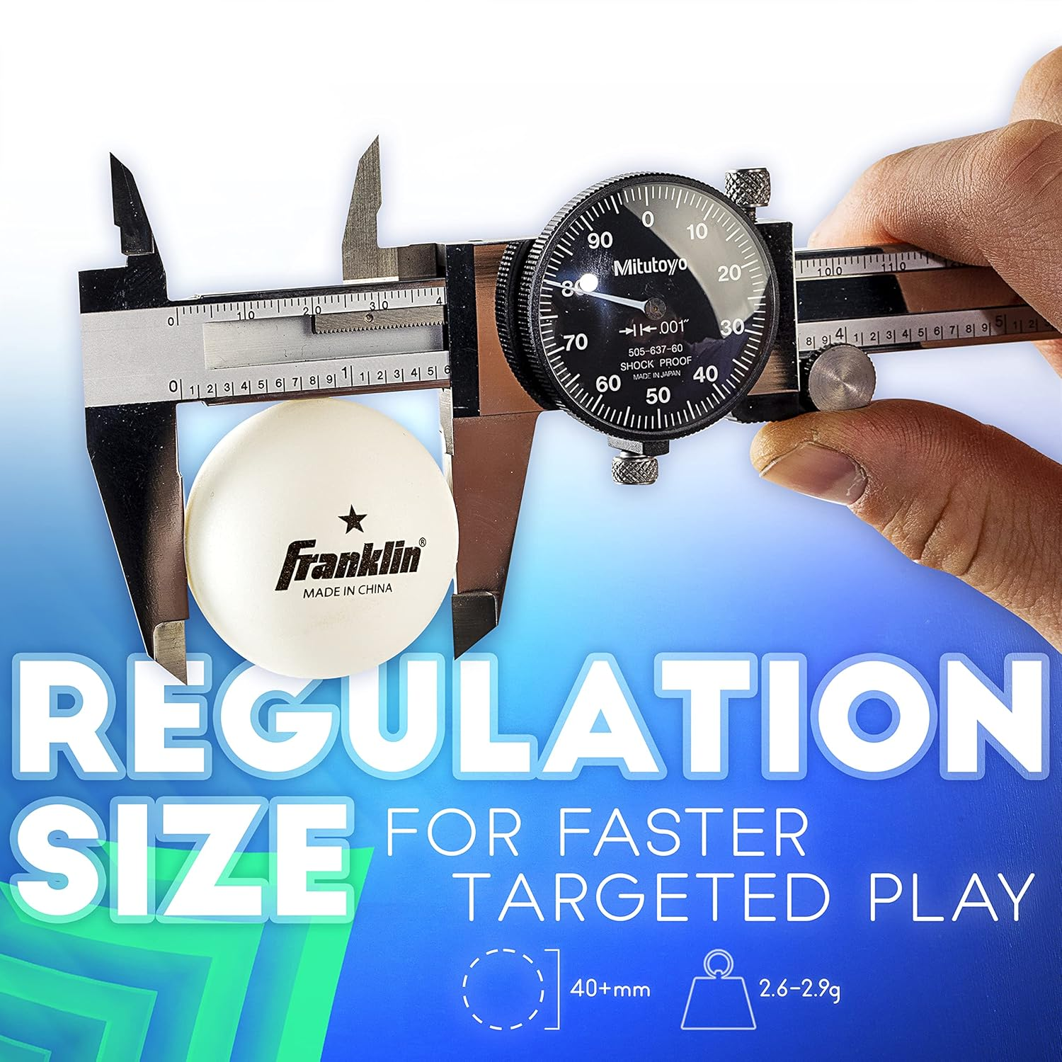 Franklin Sports Table Tennis Balls - Official Size and Weight 40Mm Table Tennis Balls - One Star Professional Balls - Bulk Packs and Family Sets image number 6