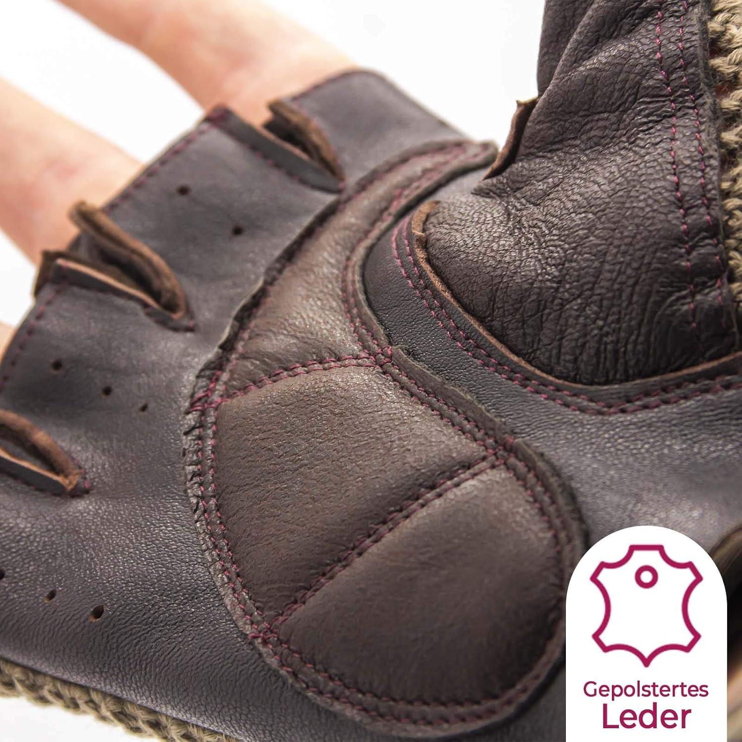 Adapter Universe Driver'S Gloves Retro Vintage Leather Fingerless Driving Gloves Bicycle image number 6