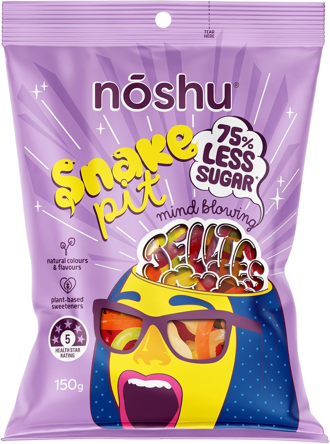 Noshu Less Sugar Jellies &ndash; Snake Pit 150G