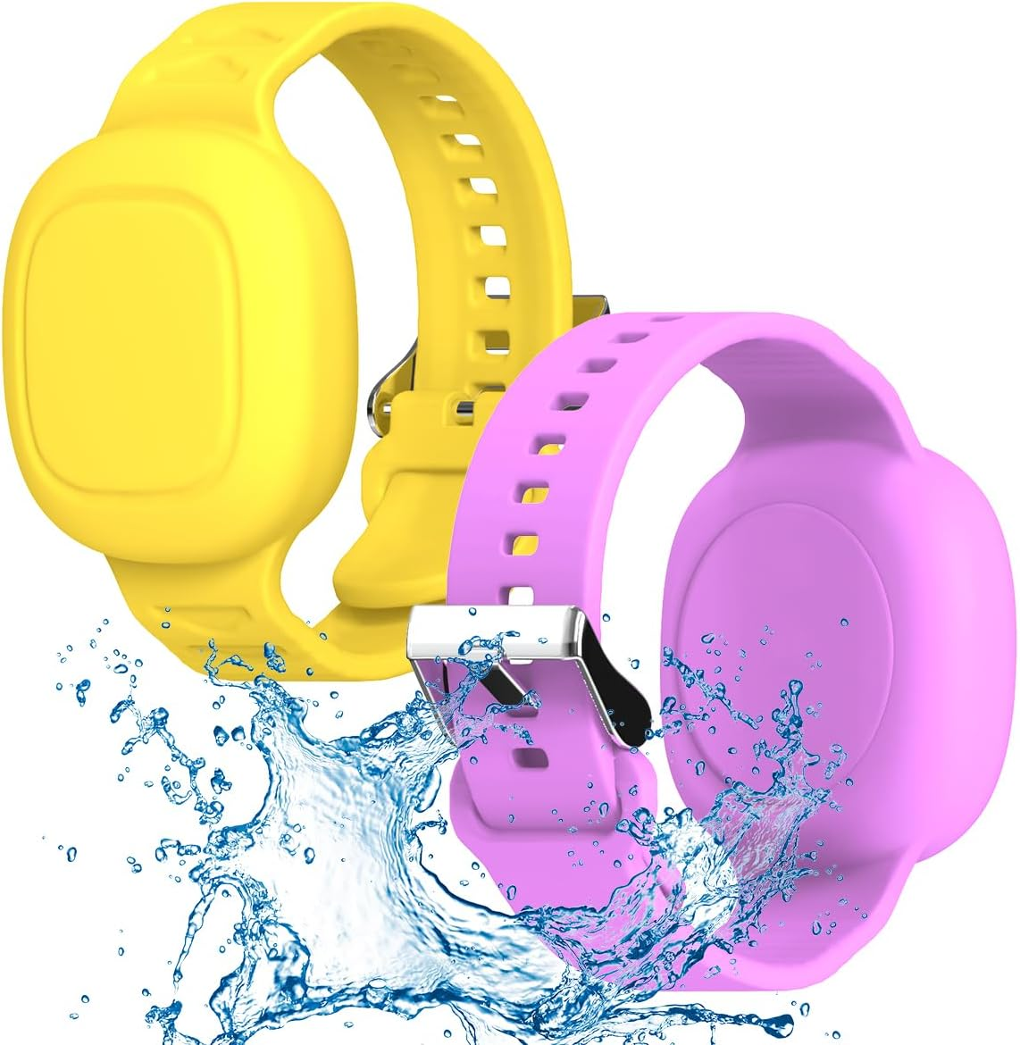 [2 Pack] Silicone Case for Tile Mate Waterproof, Kids Wristband Tile Mate Holder Case Cover Compatible with Tile Mate (2022), Adjustable Hidden Tile Mate Bracelet for Kids/Teen/Elderly, 2Pack-(Purple+ image number 5