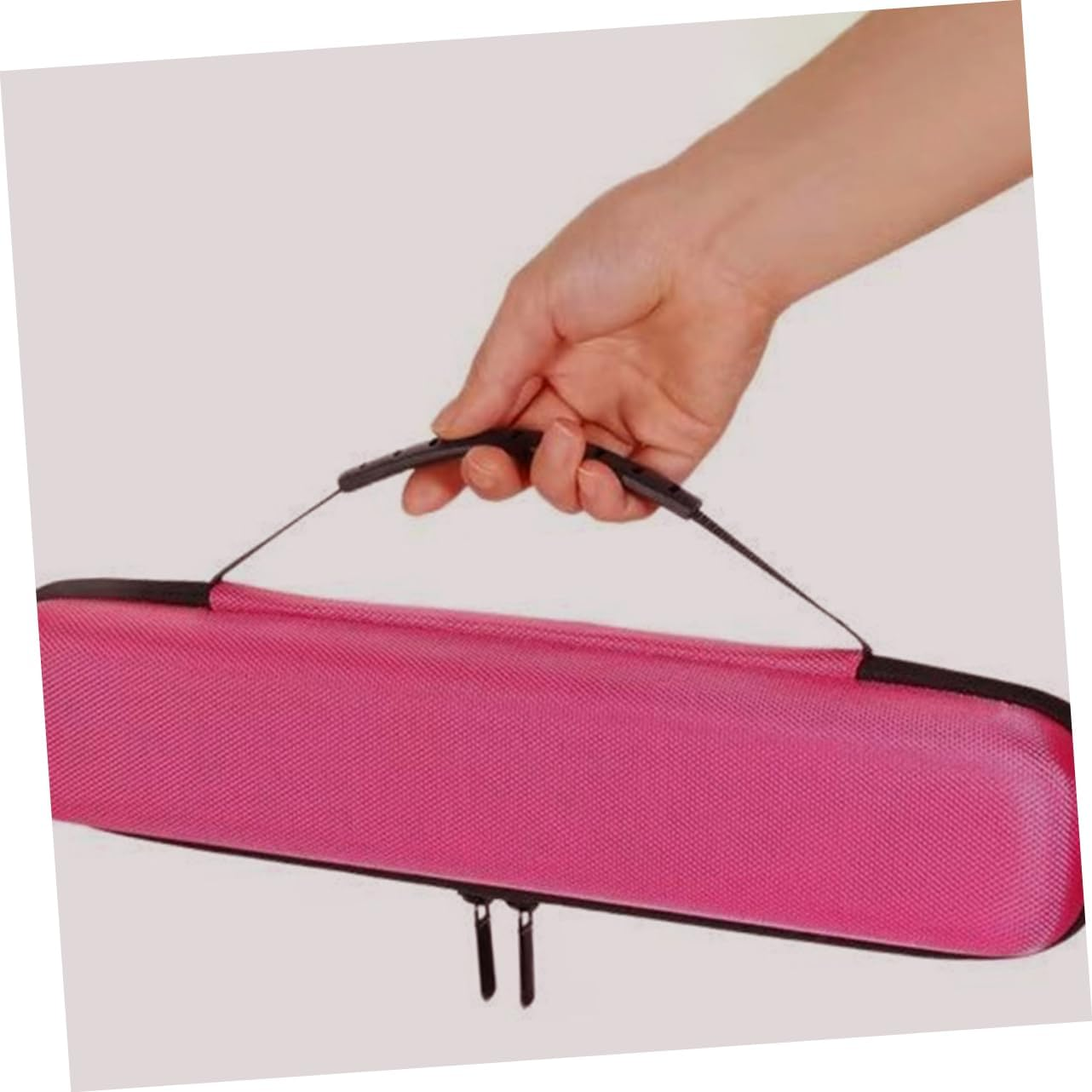 Stylish Pink Hard Case Organizer for Hair Tools Travel Storage Bag for Straighteners Curling Irons Lightweight Multifunctional Use for Hair Styling Accessories