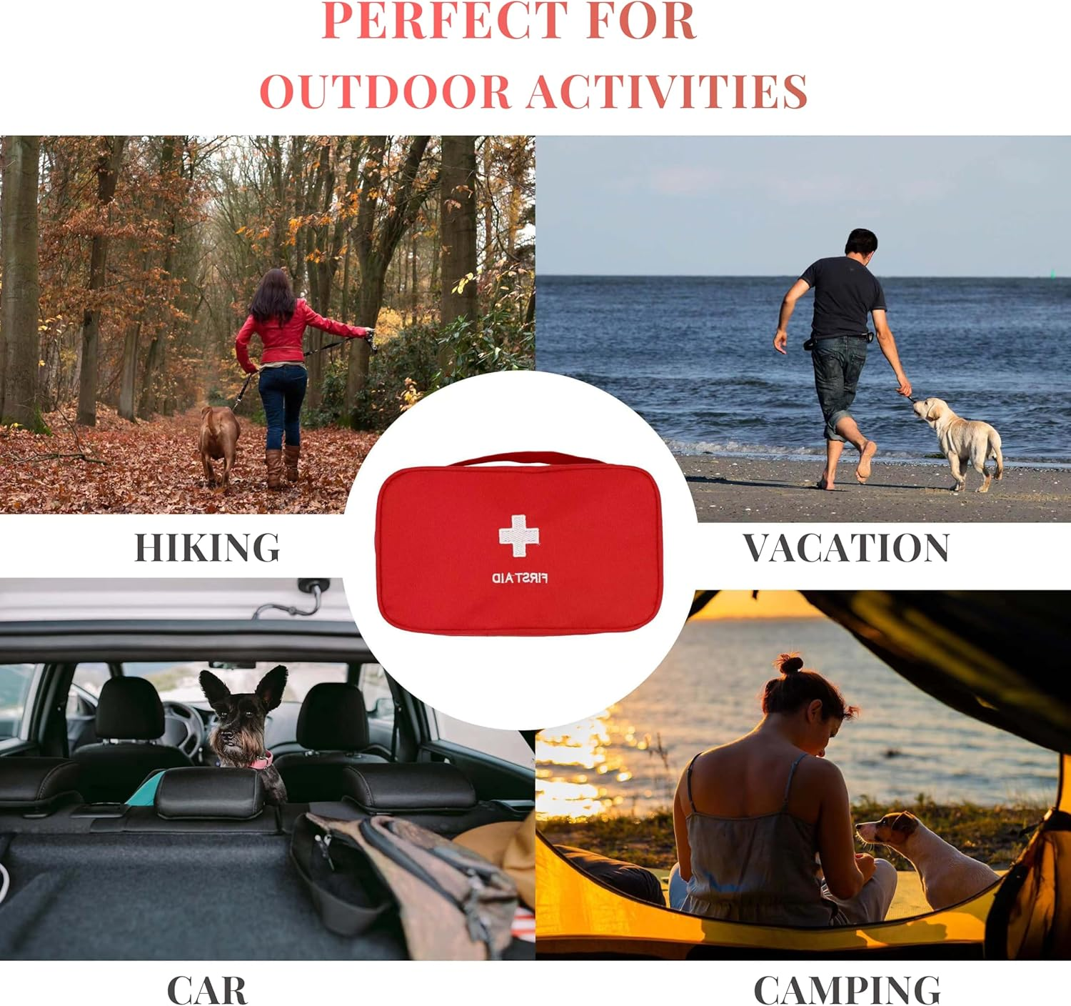 Pet Emergency Kit - Pet First Aid Kit for Dogs and Cats, Dog Camping Essentials, Dog Travel Accessories, Ideal for Home, Travel, Camping, and Hiking image number 5