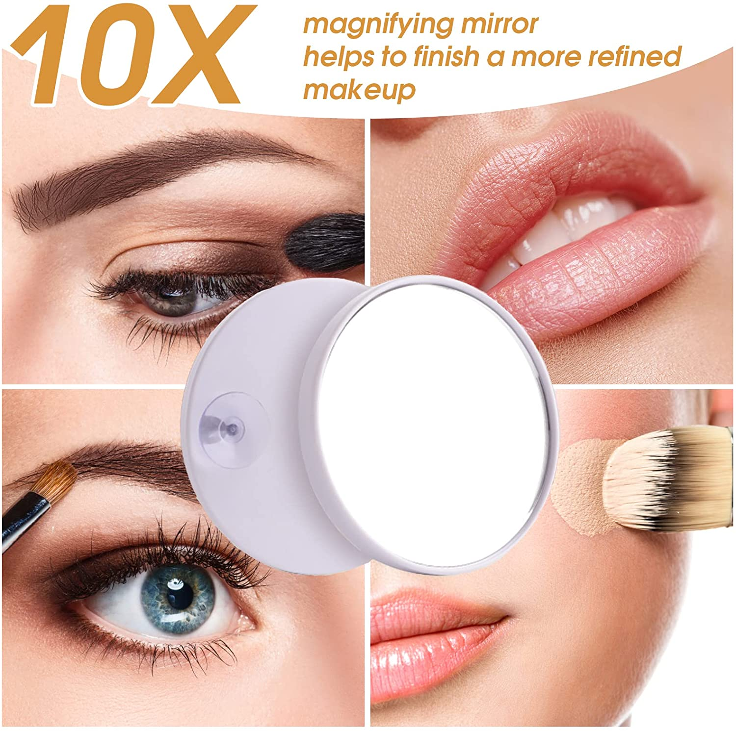 Hansong Vanity Mirror with Lights and Bluetooth Extra Large Hollywood Makeup Mirror with 18 Pcs LED Bulbs Lighted Vanity Makeup Mirror with USB Charging, 3 Color Lighting Modes Tabletop or Wall Mount image number 3