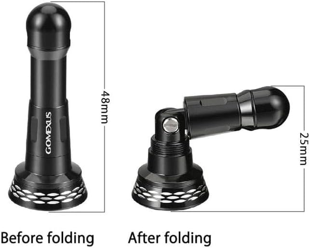 GOMEXUS R6 Foldable Reel Stand Protect Reel from Rock Compatiable for Shimano Stradic Stella Vanford Daiwa Certate Exist, 48 Mm image number 5