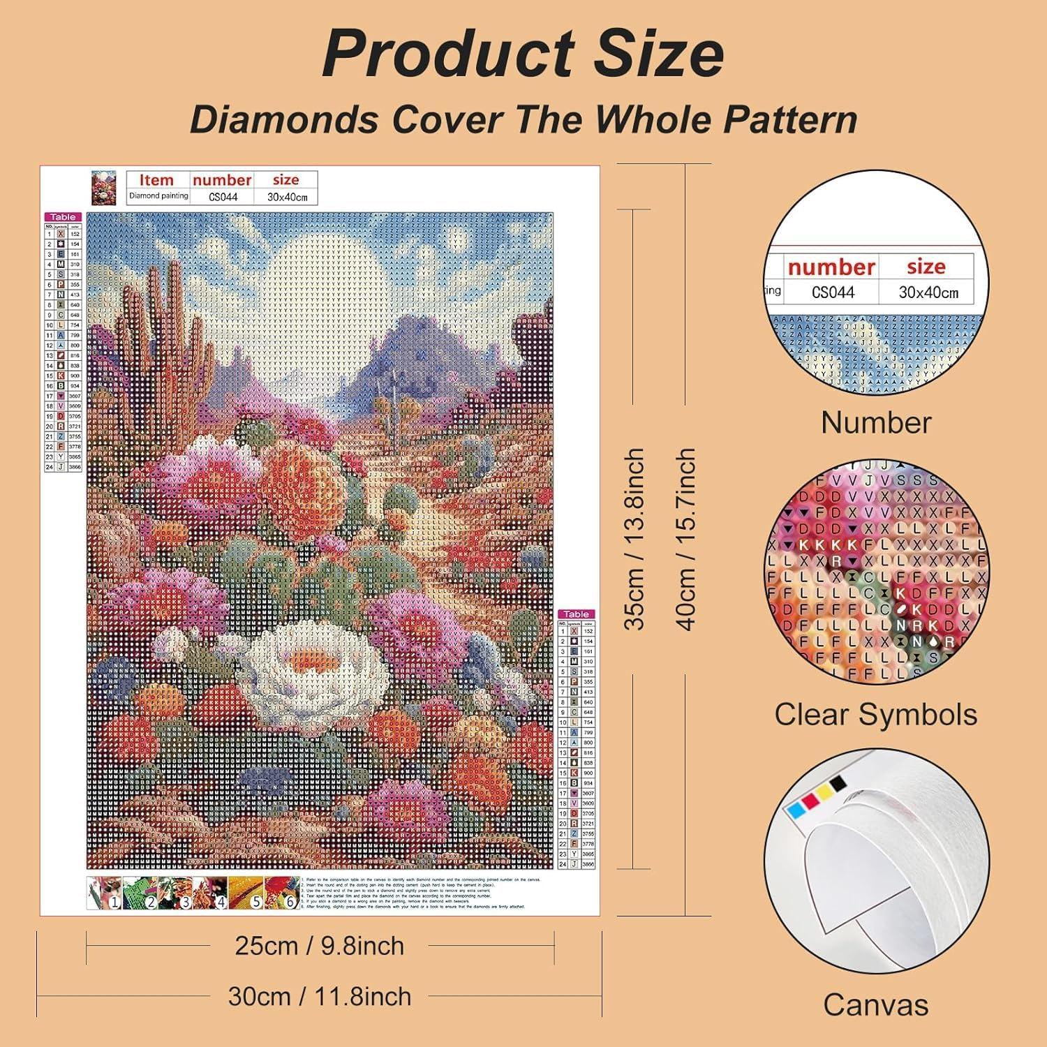 YECFWVRXHTS 5D Diamond Painting Kit for Adults, Potted Plant Diamond Art, DIY Full Drill Diamond Dot Gem Art, 12 X 16 Inch image number 2