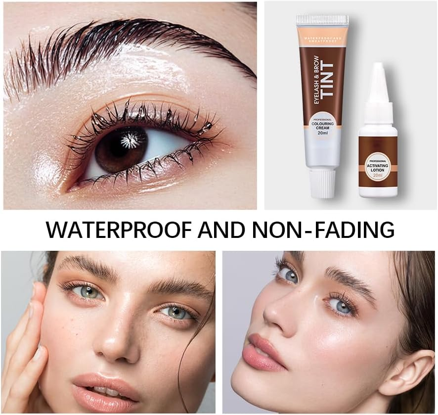 2-In-1 Eyebrow Lamination Kit Brow Lash Lift Kit and Eyebrow Tint Waterproof Semi Permanent Color with Natural Looking Lift Salon Quality Results at Home, 4-6 Week Lasting Effect (Black, #3) image number 5