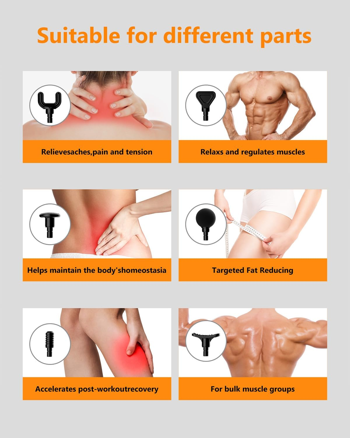 AERLANG Massage Gun, Massage Gun Deep Tissue, with 10 Speed Levels, Type-C Charging, Portable Handheld Muscle Massager, Home and Office Use, Ideal Gifts for Men - Black image number 3