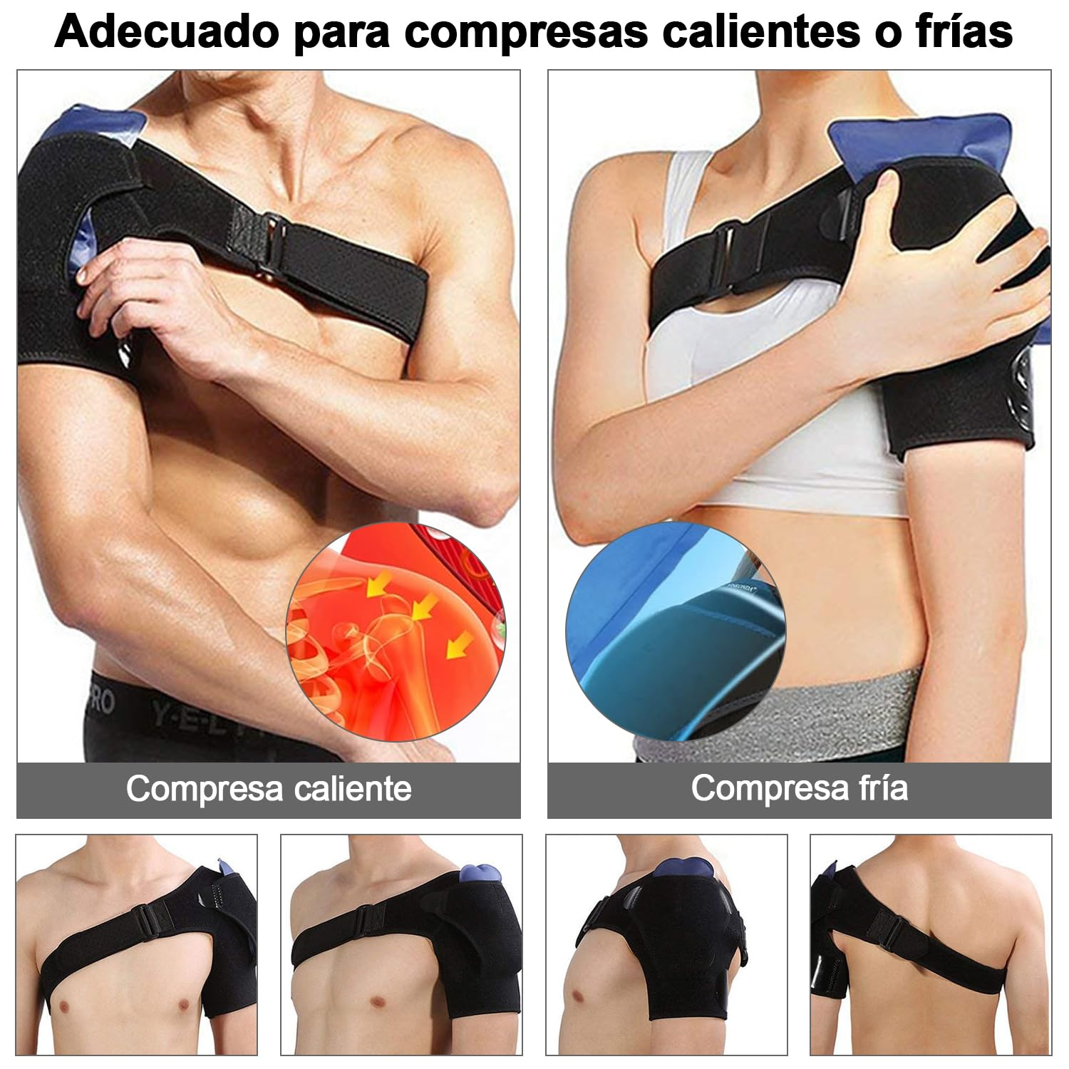 Shoulder Brace,Adjustable Shoulder Brace,Shoulder Support Brace,Torn Rotator Cufffor Men and Women,Prevention Tendonitis, Dislocation, AC Joint, Bursitis, Labrum Tear, Pain, Left/Right image number 1